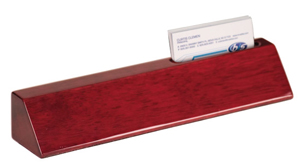 Rosewood Name Bar with Card Holder (10")